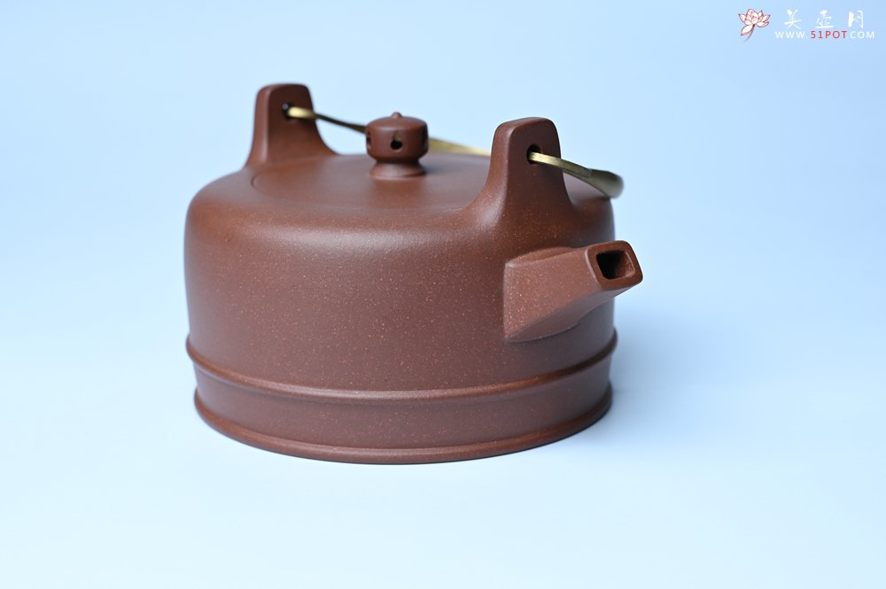 紫砂壶图片：美壶特惠 手工手制精致紫泥提梁壶 茶人醉爱 - 美壶网