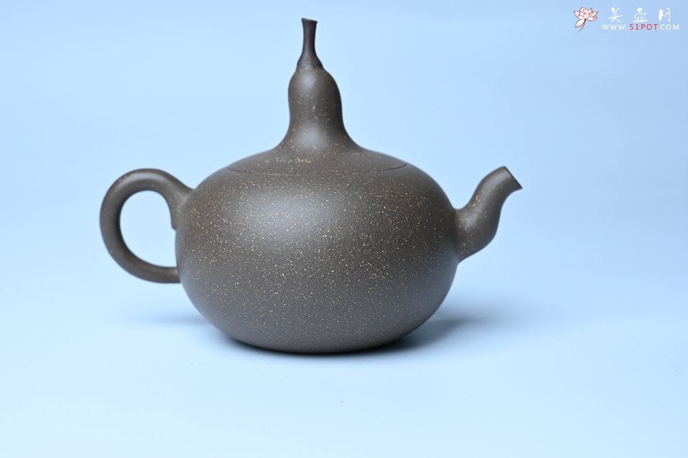 紫砂壶图片：美壶特惠 精致青段大肚茄子壶 茶人醉爱 - 美壶网