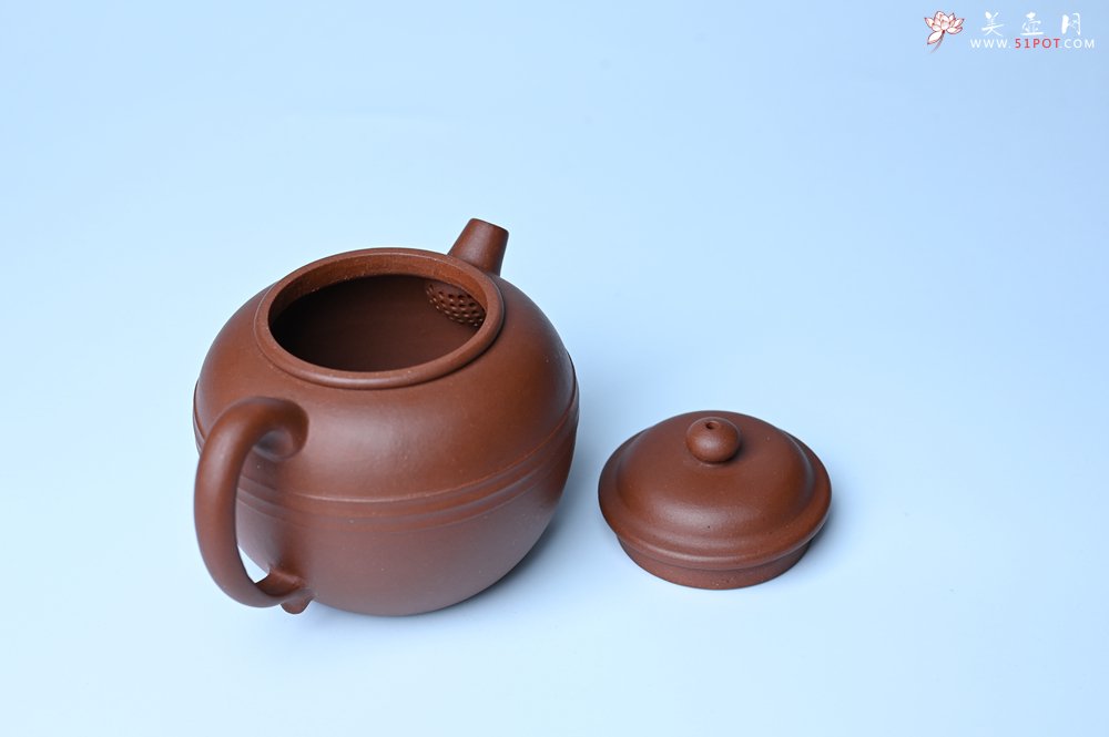 紫砂壶图片：美壶特惠 精致老清水泥腰线巨轮壶 茶人醉爱 - 美壶网