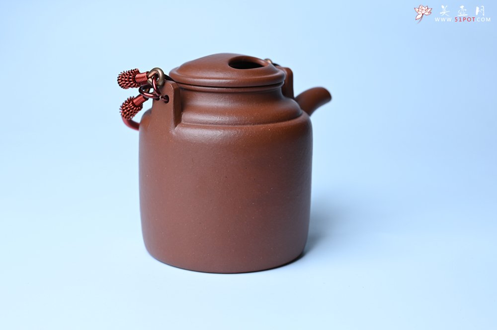 紫砂壶图片：美壶特惠 特好红皮龙精工洋桶壶 茶人醉爱 - 美壶网
