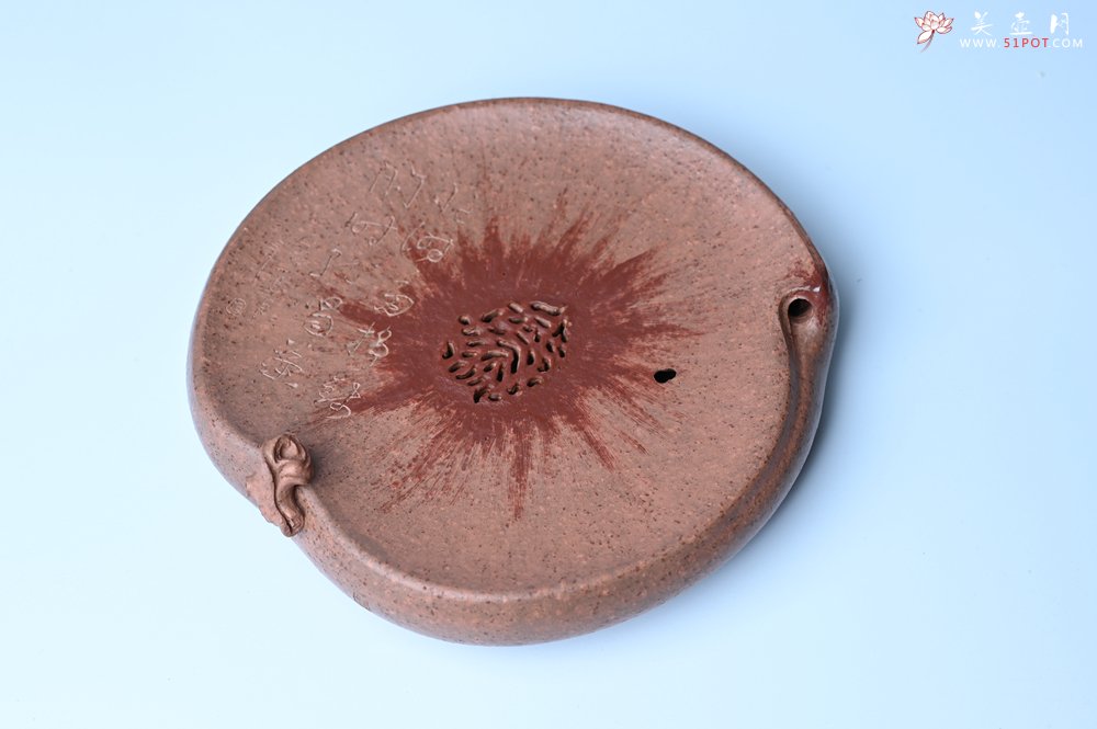 紫砂壶图片：美器特惠 朱自立工作室精品寿桃干泡台 直径大约15cm - 美壶网