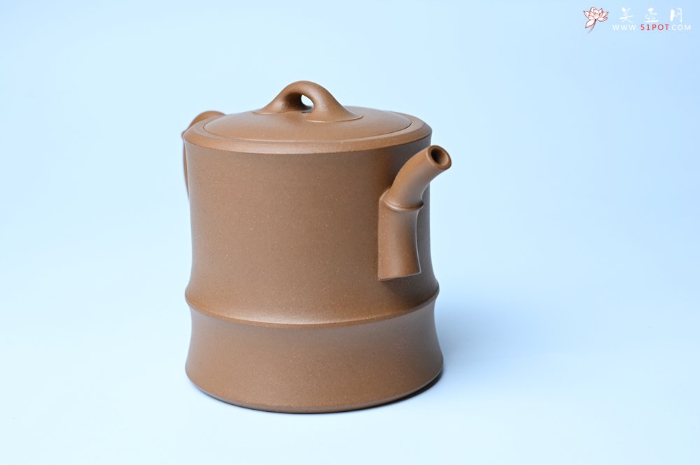 紫砂壶图片：美壶特惠 精工黄金段泥竹段 挺拔秀雅 茶人醉爱 - 美壶网
