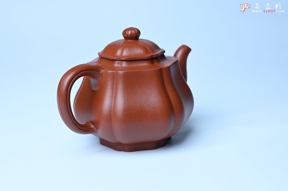 紫砂壶图片：美壶特惠 老朱泥高菱壶 茶人醉爱 - 美壶网