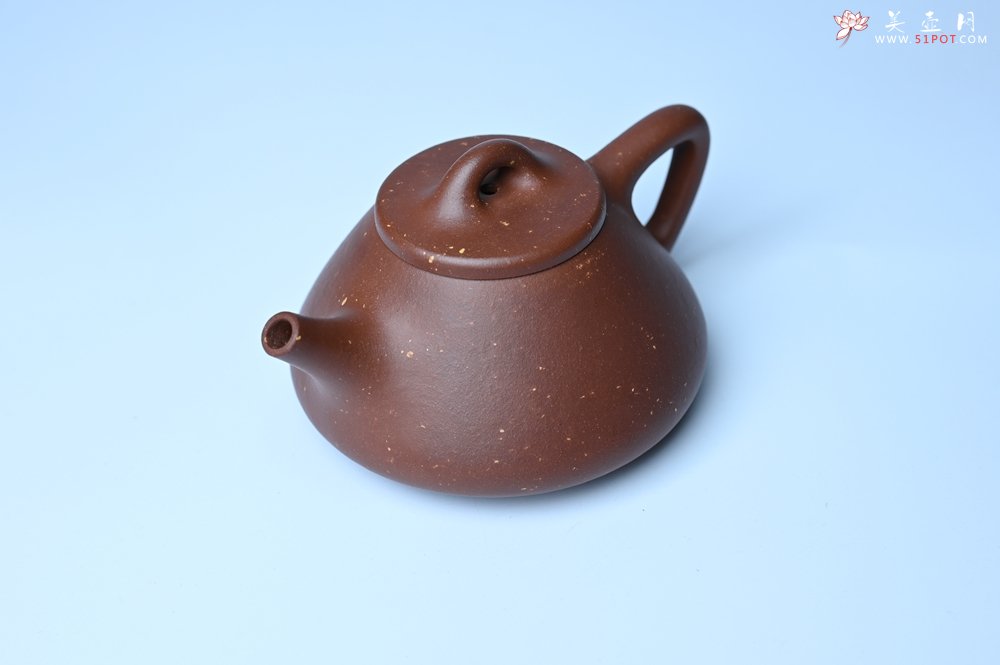 紫砂壶图片：美壶特惠 精致特好紫玉金砂子冶石瓢 做工和泥料不输千元作品 - 美壶网