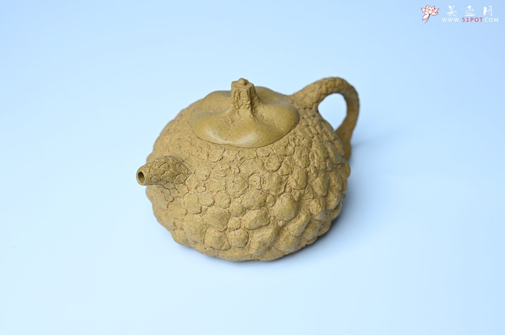 紫砂壶图片：美壶特惠 全手工黄段供春 肌理有老树瘿的感觉 灰常赞 - 美壶网