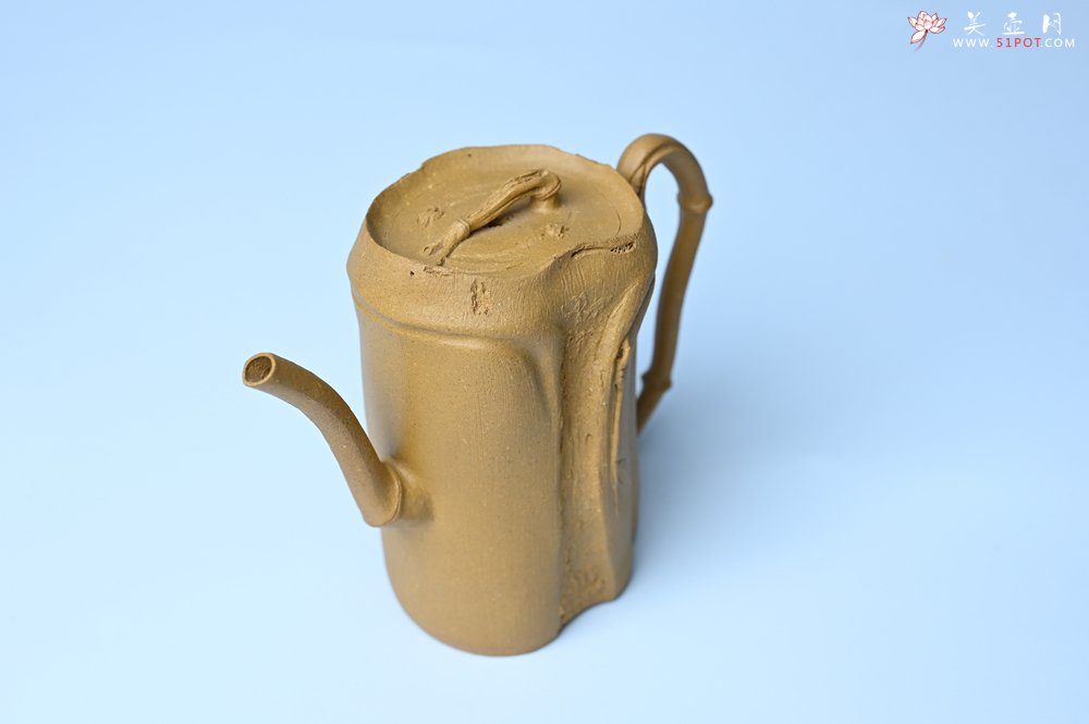 紫砂壶图片：美壶特惠 黄金段泥全手工君竹壶 茶人醉爱 - 美壶网