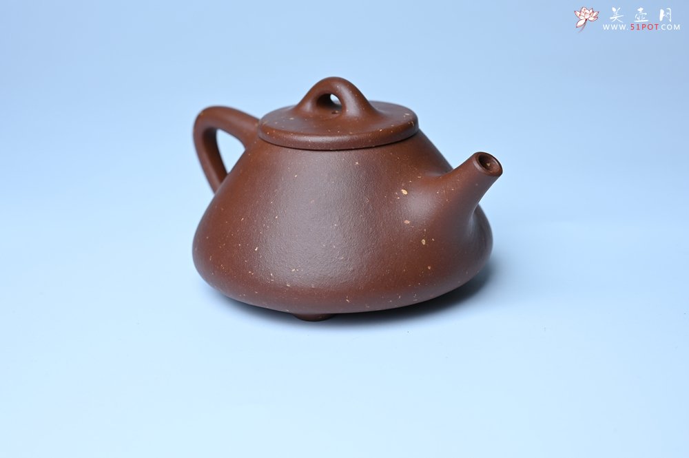 紫砂壶图片：美壶特惠 精致特好紫玉金砂子冶石瓢 做工和泥料不输千元作品 - 美壶网