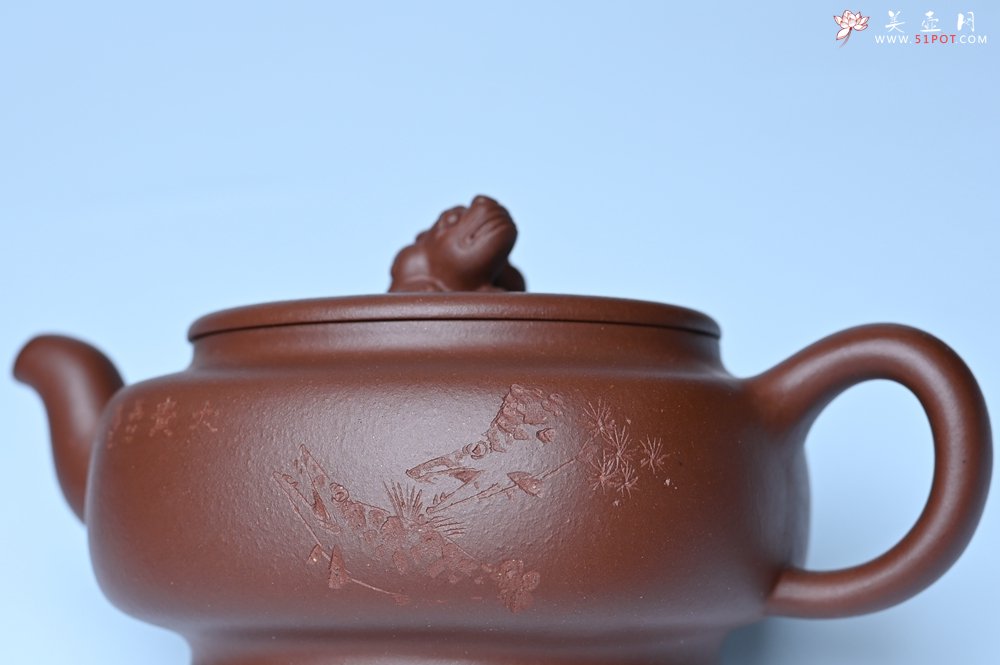 紫砂壶图片：美壶特惠 精致优质紫泥祥瑞壶 难度大 茶人醉爱 - 美壶网