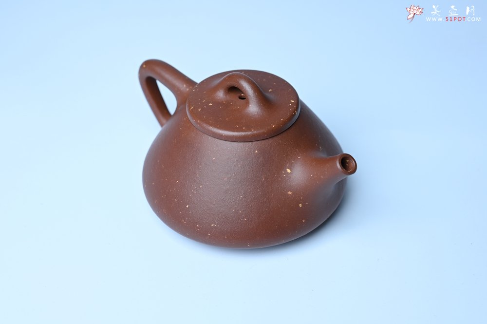 紫砂壶图片：美壶特惠 精致特好紫玉金砂子冶石瓢 做工和泥料不输千元作品 - 美壶网