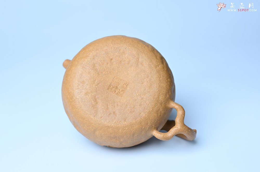紫砂壶图片：潜力股赵老师实力演绎全手工老黄段泥金蟾供春壶 金蟾灵动 不失为一把好壶 - 美壶网
