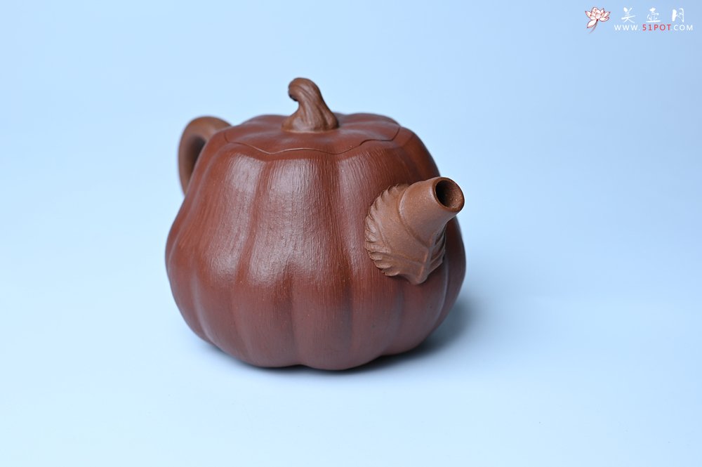 紫砂壶图片：美壶福利特惠 美壶专属定制 精致好料南瓜紫砂壶  肌理丰富生动 - 美壶网
