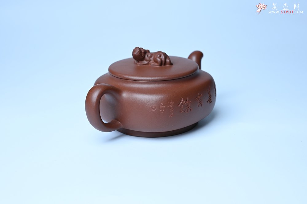 紫砂壶图片：美壶特惠 精致优质紫泥祥瑞壶 难度大 茶人醉爱 - 美壶网