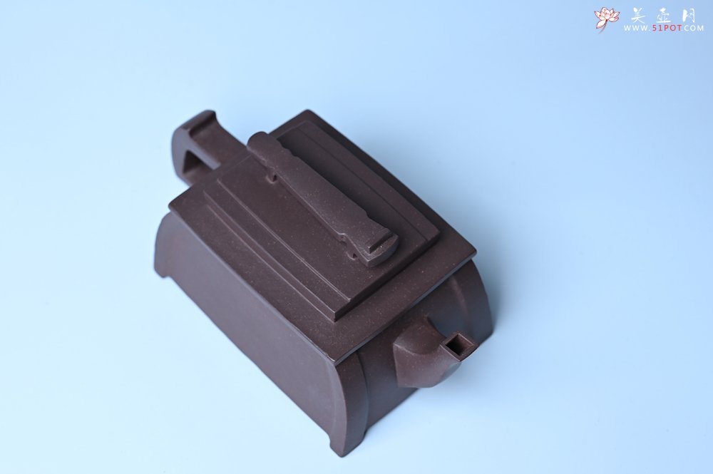 紫砂壶图片：美壶特惠 精致紫泥琴壶 难度大 茶人醉爱 - 美壶网