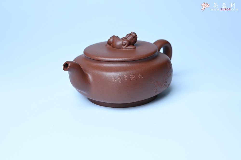 紫砂壶图片：美壶特惠 精致优质紫泥祥瑞壶 难度大 茶人醉爱 - 美壶网