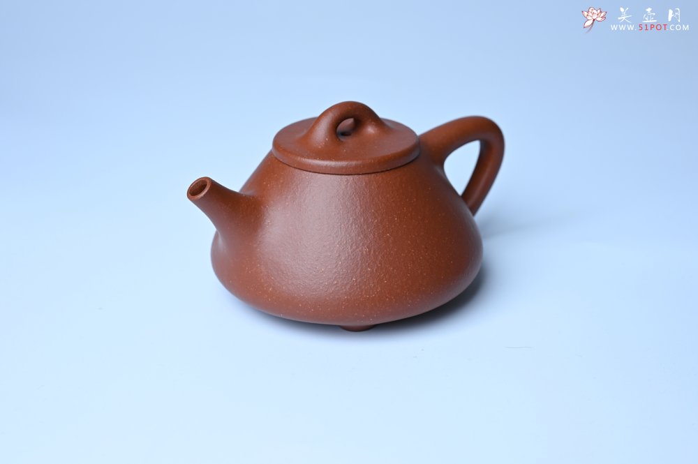 紫砂壶图片：美壶特惠 精致特好黄龙山宝山矿区红降坡泥小子冶石瓢壶 - 美壶网