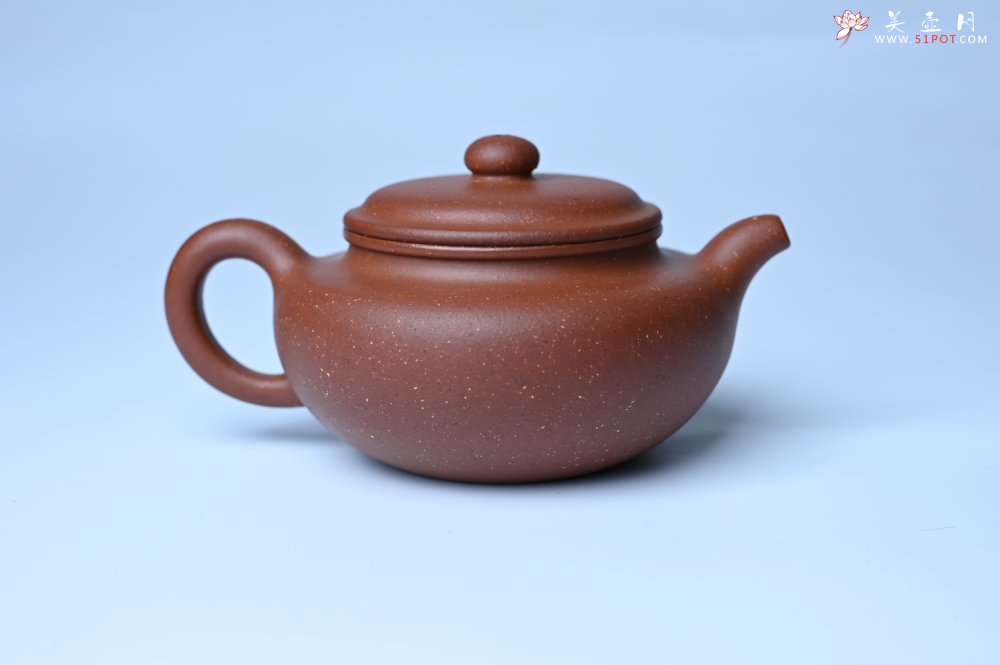 紫砂壶图片：美壶特惠 精致特好共生紫砂矿扁古壶 矿物质丰富 茶人醉爱 - 美壶网