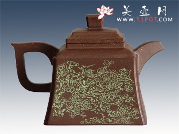 紫砂壶图片：四方抽角 - 美壶网