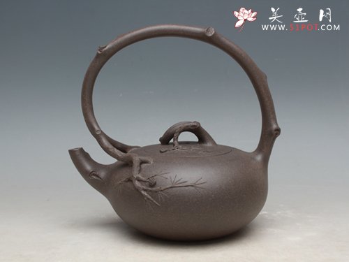 紫砂壶图片：松节提梁 - 美壶网