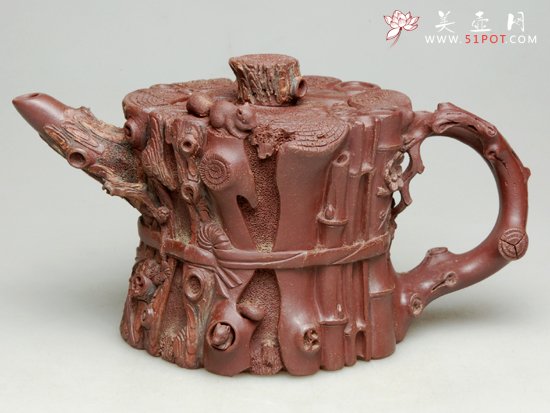 紫砂壶图片：束柴三友  190cc - 美壶网