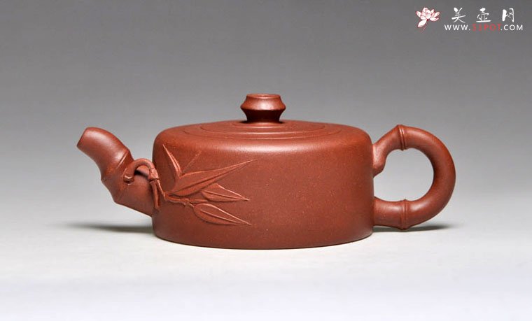 紫砂壶图片：《竹段》泥料：清水泥 容量：220cc - 美壶网