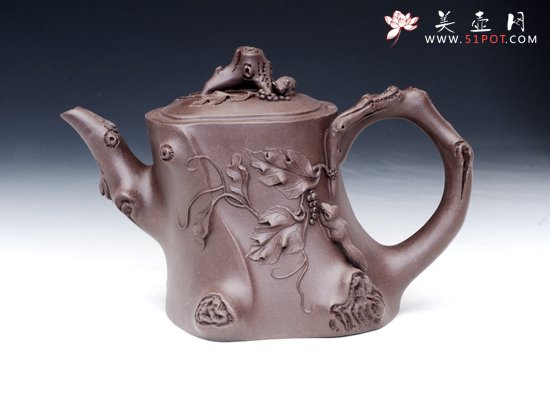 紫砂壶图片：松鼠梅桩 - 美壶网