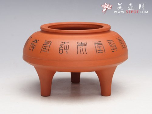 紫砂壶图片： 杂件（花盆）小红... - 美壶网