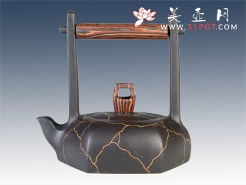 紫砂壶图片：古井提梁 - 美壶网