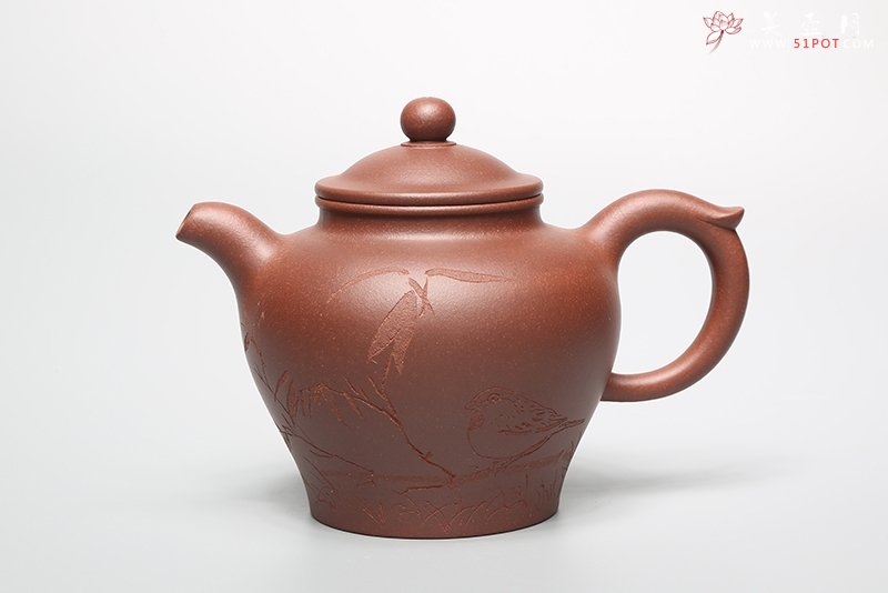 紫砂壶图片：古韵 上海油画雕塑院徐勇良教授刻绘 - 美壶网