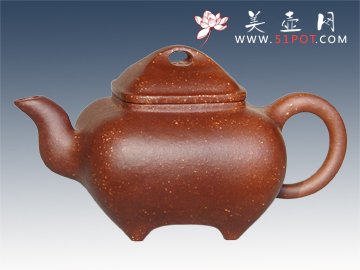 紫砂壶图片：四方小传炉 - 美壶网