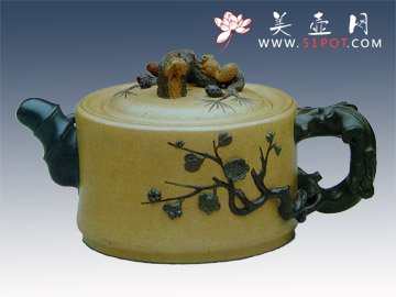 紫砂壶图片：岁寒三友 - 美壶网