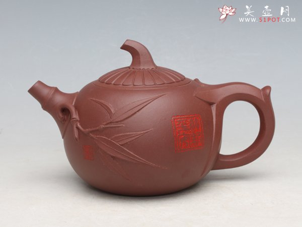 紫砂壶图片：竹趣 - 美壶网