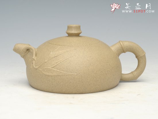 紫砂壶图片：半月竹节 - 美壶网