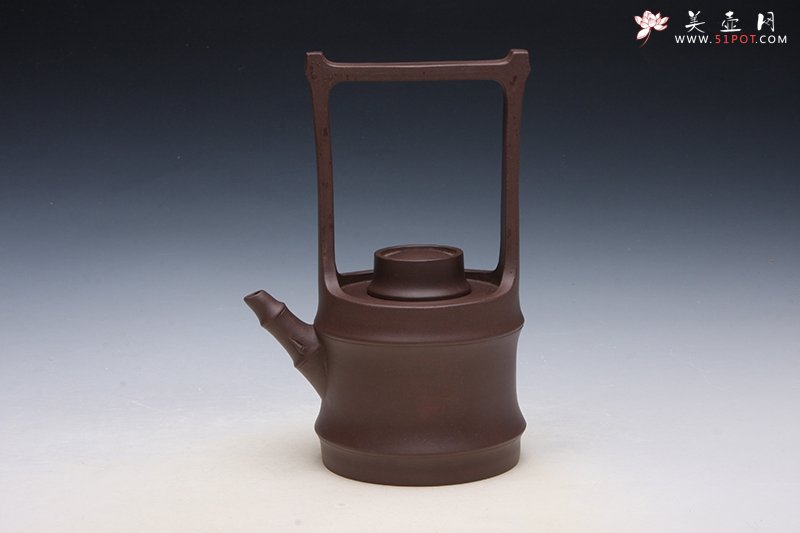 紫砂壶图片：竹筒提梁 - 美壶网