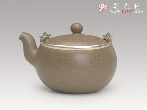 紫砂壶图片：银把一粒珠 - 美壶网