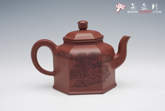 紫砂壶图片：六方金钟 - 美壶网