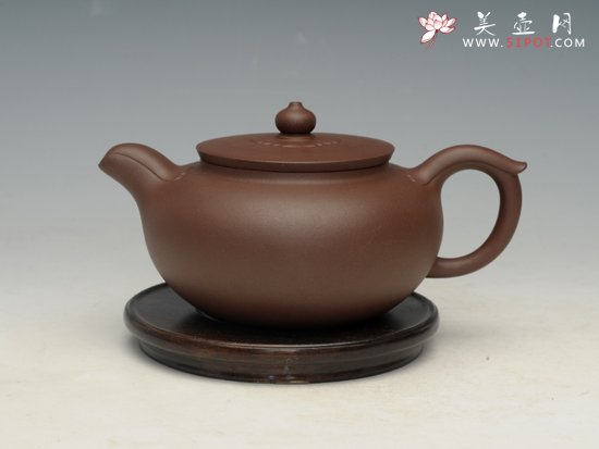 紫砂壶图片：平盖如意  黄龙山... - 美壶网