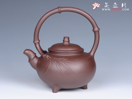 紫砂壶图片：智竹提梁 - 美壶网