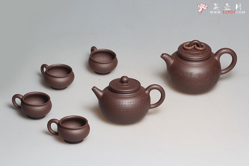 紫砂壶图片：神僧六件套 - 美壶网