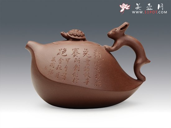 紫砂壶图片：龟兔赛跑 - 美壶网