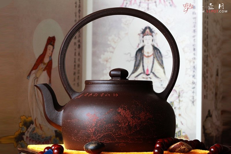 紫砂壶图片：大彬提梁 - 美壶网