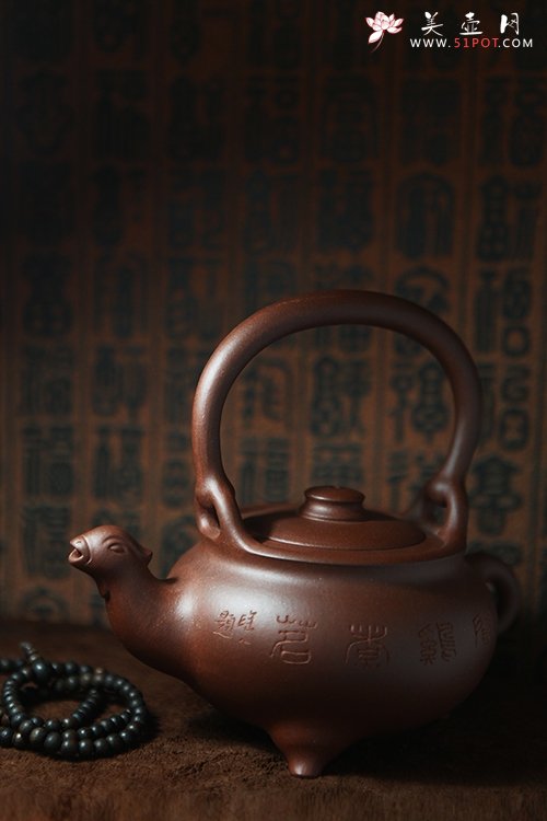 紫砂壶图片：闻鸡煮茗 - 美壶网