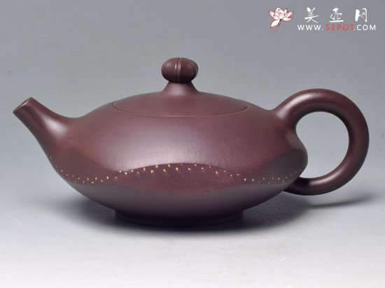 紫砂壶图片：凌波仙子（紫茄泥）... - 美壶网