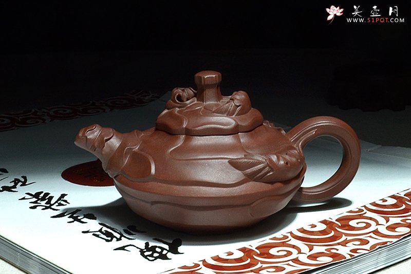 紫砂壶图片：小风卷葵 - 美壶网