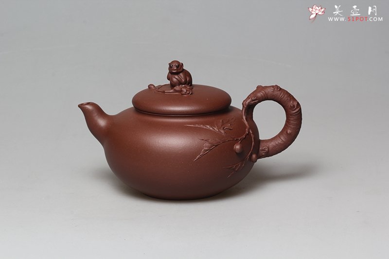 紫砂壶图片：金猴献寿 - 美壶网