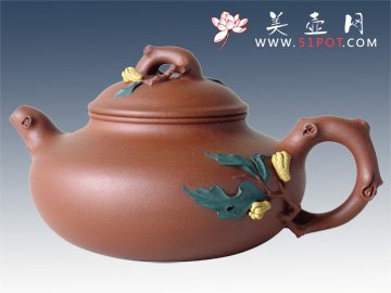 紫砂壶图片：佛手壶 - 美壶网