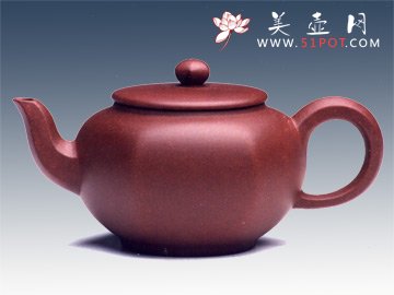 紫砂壶图片：六棱圆壶 - 美壶网