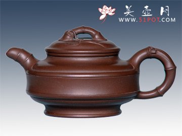 紫砂壶图片：双线竹鼓 - 美壶网