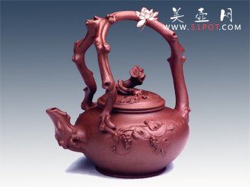 紫砂壶图片：秋实提梁 - 美壶网