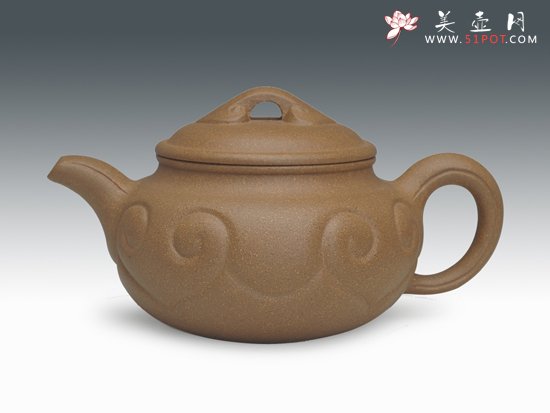 紫砂壶图片：仿古如意（段泥） - 美壶网