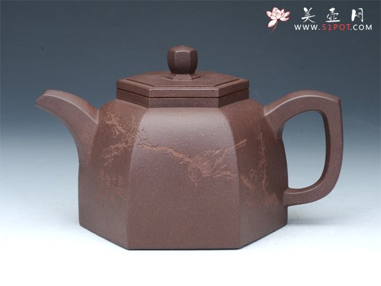 紫砂壶图片：高六方壶 - 美壶网